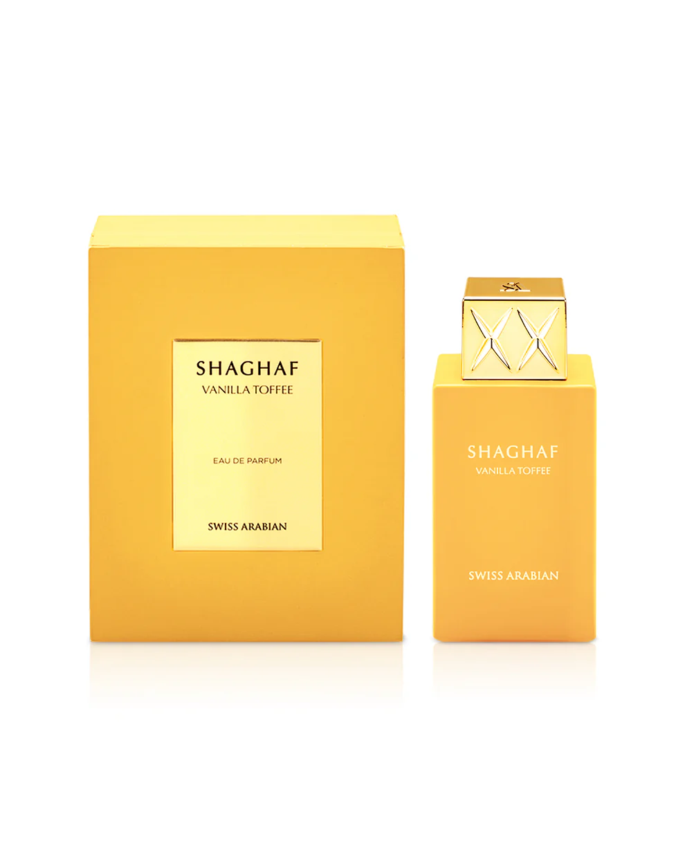 shaghaf-vanilla-toffee-perfume-bottle-beside-box-against-white-background
